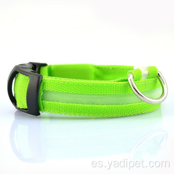 Collar led para perro con luz intermitente de nailon